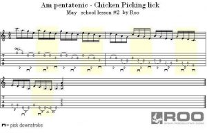 Pentatonicas con chicken picking /hybrid picking