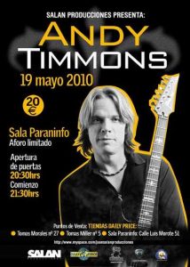 Conciertos de Andy Timmons en España