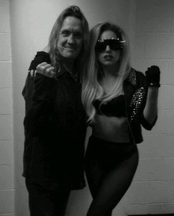 Nicko McBrain y Lady Gaga