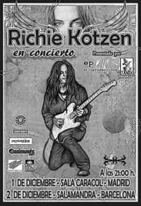 Conciertos de Richie Kotzen en España (Diciembre 2012)