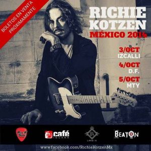 Conciertos de Richie Kotzen en México (octubre 2014)