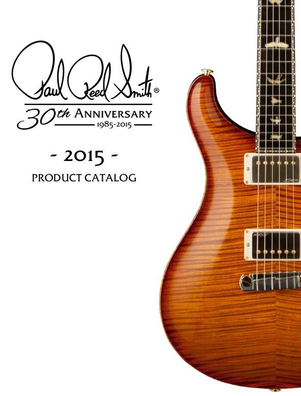 prs guitars catalog 2015