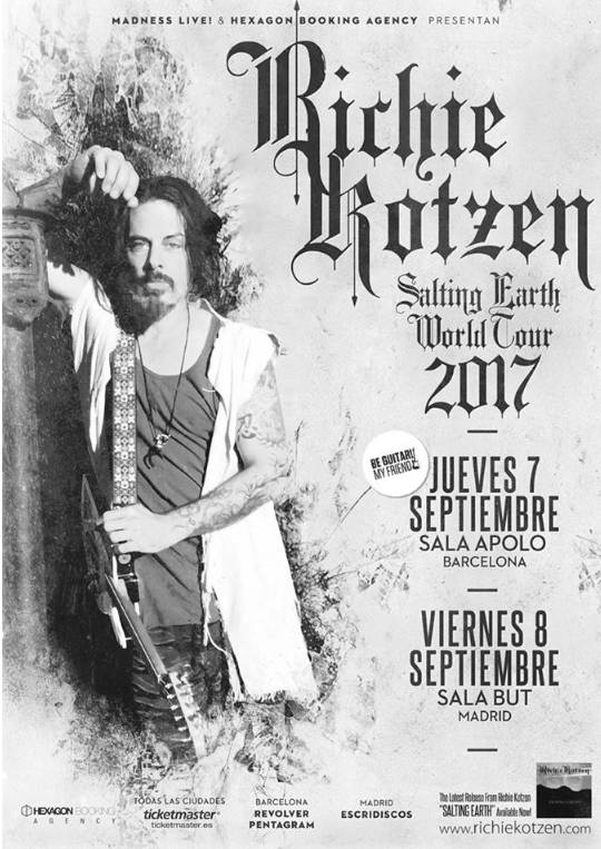 Conciertos de Richie Kotzen en España 2017