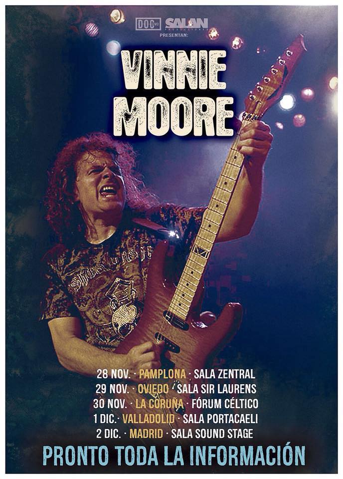 Conciertos de Vinnie Moore en España (2018)